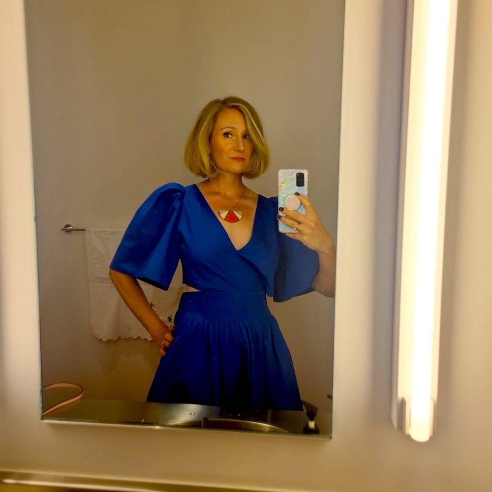 Elegant Blue Banana Republic Women's Dress